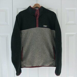 L.L Bean Sweater with Quarter Snap-on Button and Pockets. Size - L